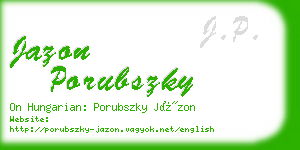 jazon porubszky business card